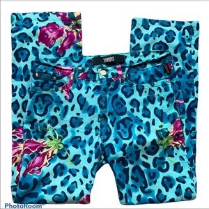 Versace ITTIERRE S.P.A. Floral Crop Jeans Size 28